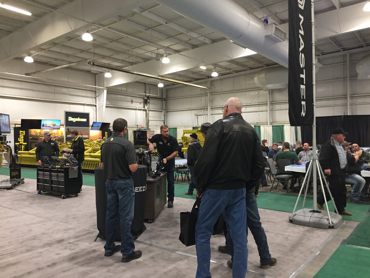 SeedMasterMfg's tweet photo. Gearing up for day two at Crop Production Show! Hoping to meet as many or more folks as yesterday. Come chat to us about innovative solutions that could help your bottom line, and exclusive deals to get our #tech on your land faster! #AxisCamera #TunableTowers #WCCPS18 #CPS18 https://t.co/hhNkuUCPdW
