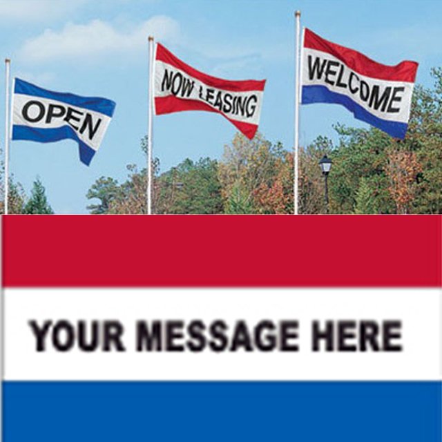 Flag And Pennants On Twitter Horizontal Custom Message Flag