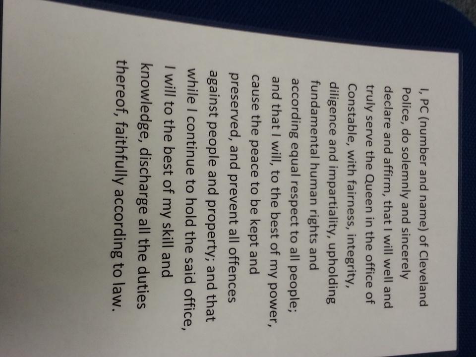 Amazing afternoon seeing our new student officers being sworn in and starting to learn about being a police officer