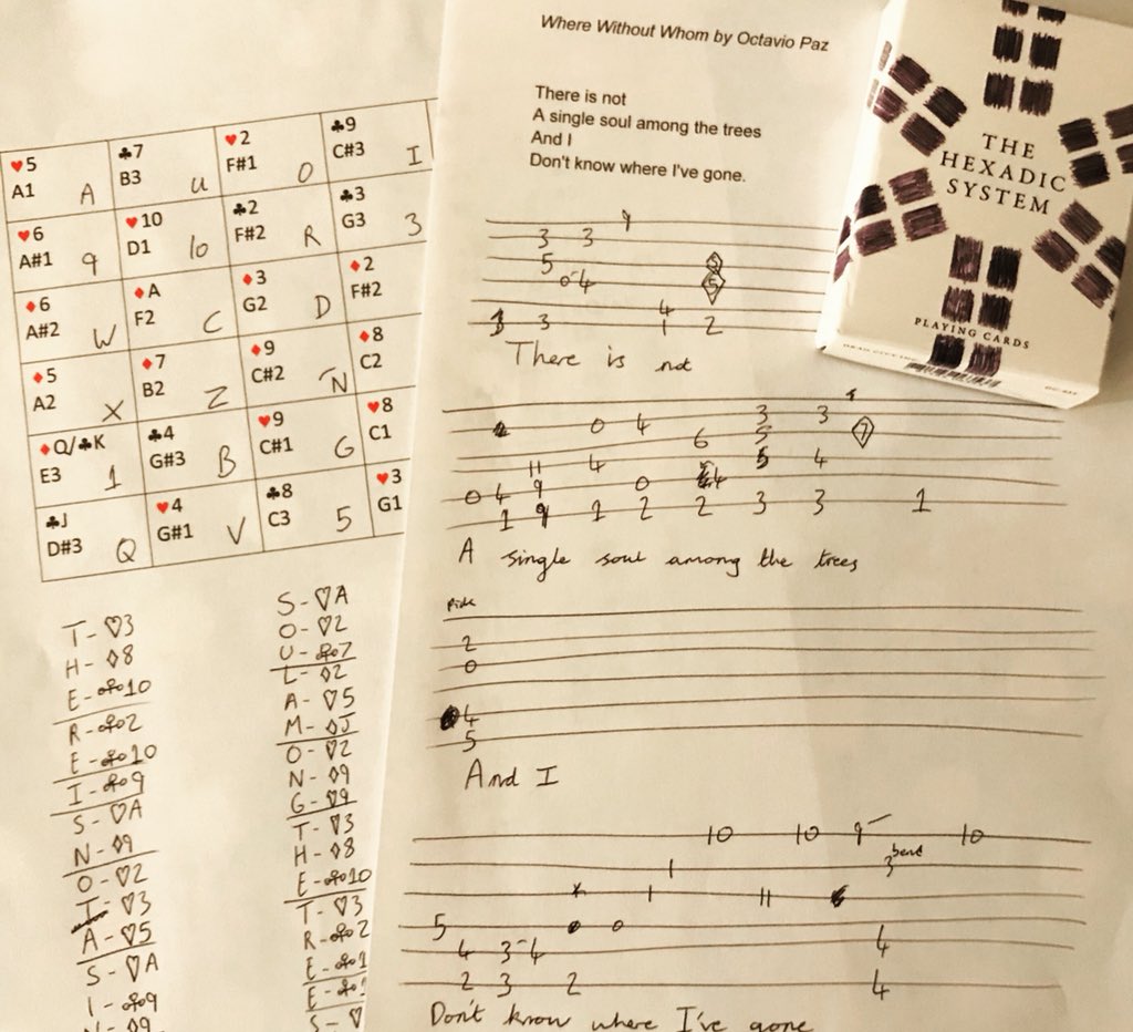 OwenTromans's tweet photo. @6organs fittingly, some great results with sonification of Octavio Paz poetry. #hexadic https://t.co/4Fw1cygK5s