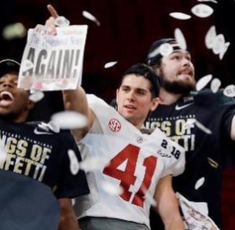 ChiPhiAlabama's tweet photo. Congratulations to the Tau Chapter's own #41 Andy Heath and team managers Ernie Spiotto and Ethan Milner on bringing home a National Championship for the Tide, we are proud of you! https://t.co/uaxAP9gqrl