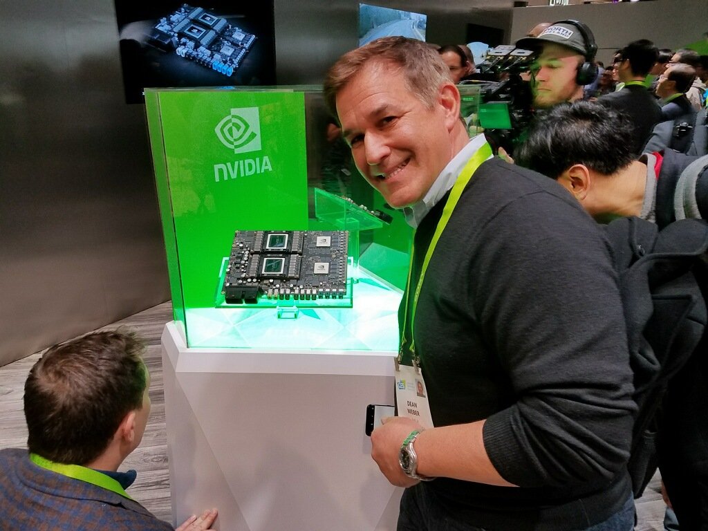 SHEnetics's tweet photo. #CES2018 new #NVIDIA autonomous compute platform! https://t.co/flfOwWTFR7