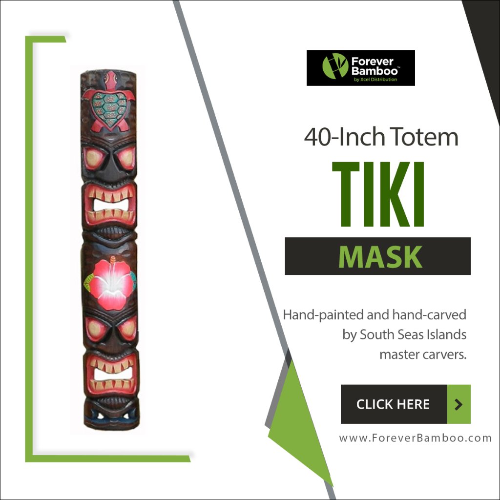 Our #ecofriendly #tiki masks are a beautiful piece to add to your #tropical space, and you'll also receive #freeshipping on these within the continental U.S.! Shop now: qoo.ly/kidn7 #tikimask #tikibar #beachtheme #tropicaldecor