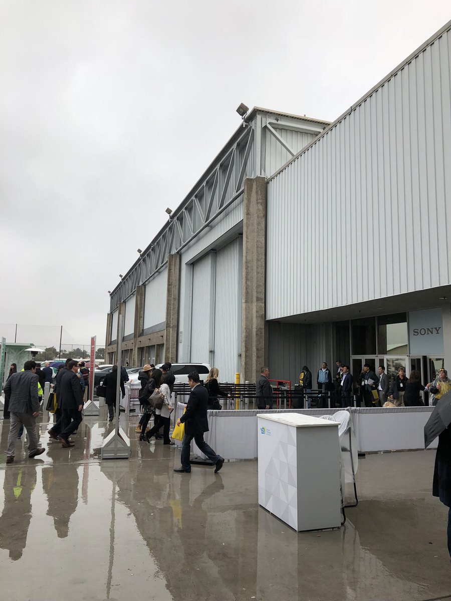 Pouring rain for #ces2018. Welcome to the desert!