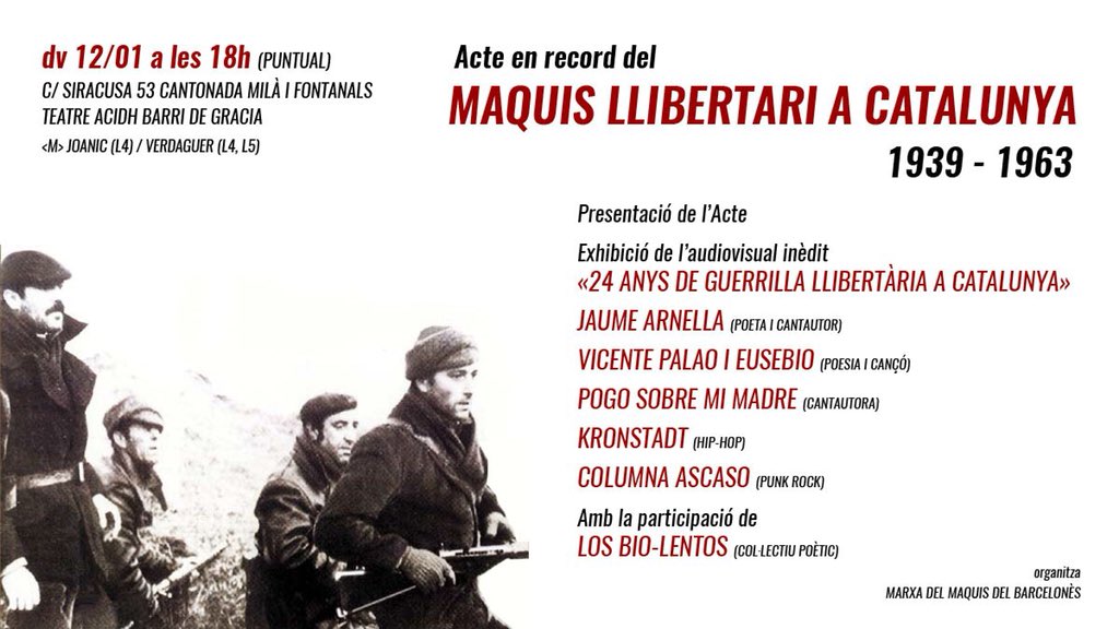 Gracias por vuestra organización, tiempos y esfuerzos, compas.