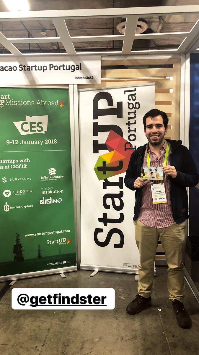 StartupPortugal's tweet photo. Weโre at @CES with #Findster #FollowInspiration #InfiniteFoundry #SubVisual #MyDidimo #InvoiceCapture ๐๐ผ#ThisIsPortugal #WorldTour https://t.co/Q3i8UsmS4i