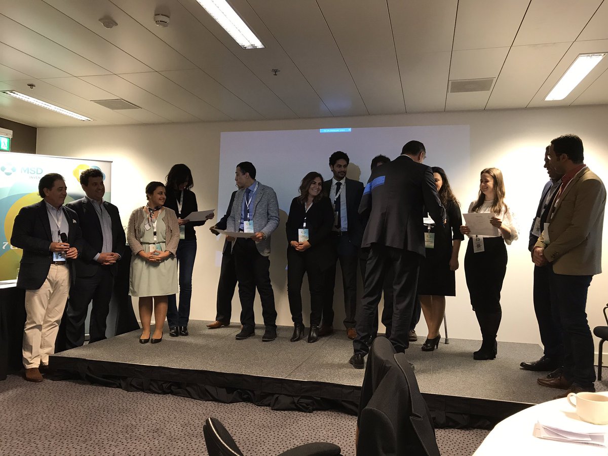 spotsplash's tweet photo. Nico van Hoecke and Antonio Borregon handing the awards to the 7 winners #MSDInnoFactory #Bigfinalzurich https://t.co/tHVMRiNfeB