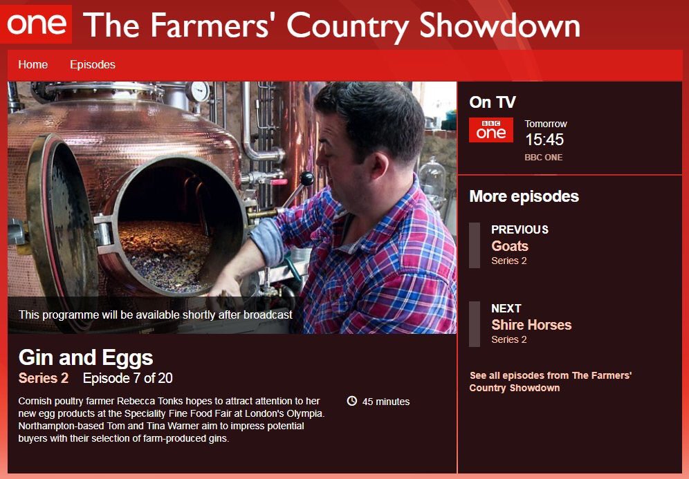Check us out we’re on <a href="/BBCOne/">BBC One</a> Wednesday @ 3.45...the crew followed us over the summer to find out about our family farm &amp; see us <a href="/Speciality_Food/">Speciality & Fine Food Fair</a> #tvdebut #farming #tv #eggs