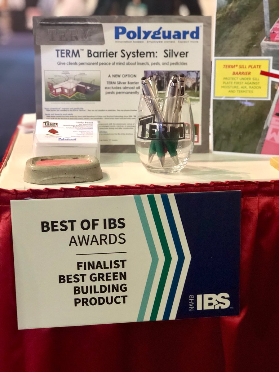 PolyGuardUSA's tweet photo. Visit our @TERMBarrier group at Booth W6636 at @IntlBldrsShow #termiteshield #buildbugsout #waterproofing #IBSOrlando https://t.co/MPDg4iym7e