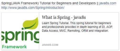 InfoJava8s's tweet image. Spring(JAVA Framework) Tutorial | java8s.com