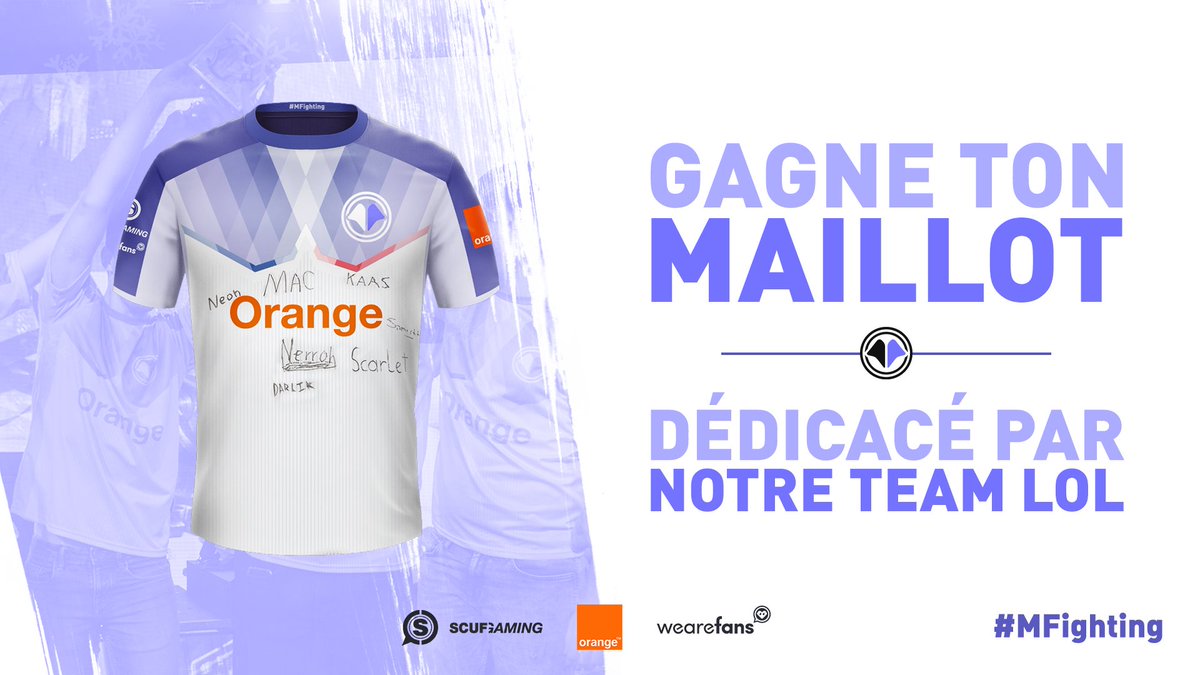 MilleniumTeam's tweet photo. Parce que Noël déborde un peu on vous fait gagner un maillot pro 2018 dédicacé par nos Champions de France League of Legends !

Pour participer RT et dis-nous quel match tu as préféré pendant ce #CFLOL17 ! Bonne chance à tous ! #MFighting 💜 https://t.co/4Glrwq1wQZ