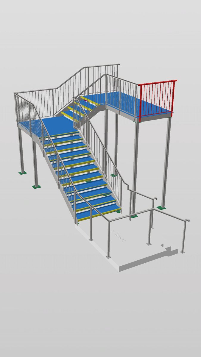 LtdTaurus's tweet image. #3dmodeling #autodeskinventor #stair #staircase #metal #fabricationdrawings #metalwork