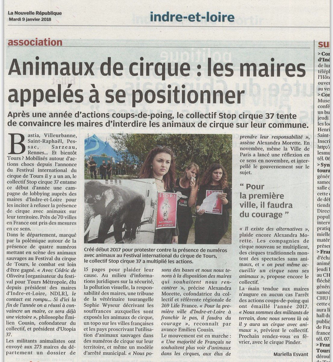 EmilienDeTours's tweet photo. La totalité des maires d'Indre-et-Loire seront contactés. #StopCirque https://t.co/n2jqP7BujR