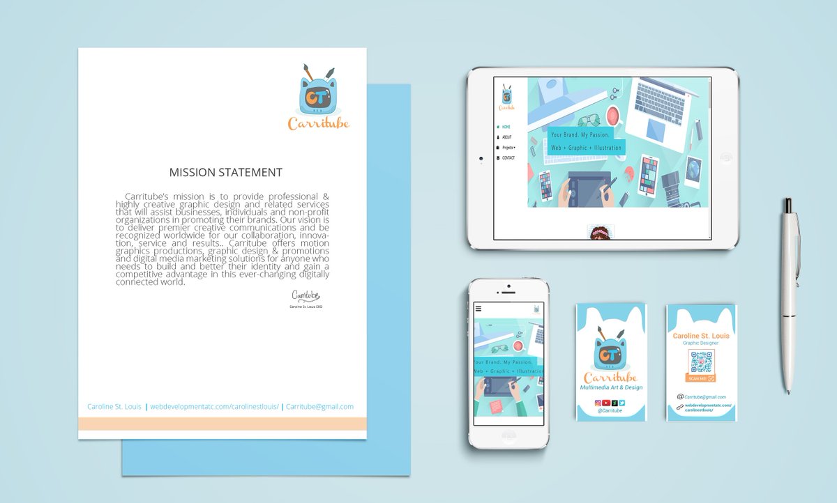 CarriWebDevATC's tweet photo. Another thing I did over break was work on my personal brand as a designer, artist and aspiring animator, I even bought my own domain https://t.co/hrkL6i9NZM , #webdev@atc #brandidentity #graphicdesign https://t.co/gISjmK4s66