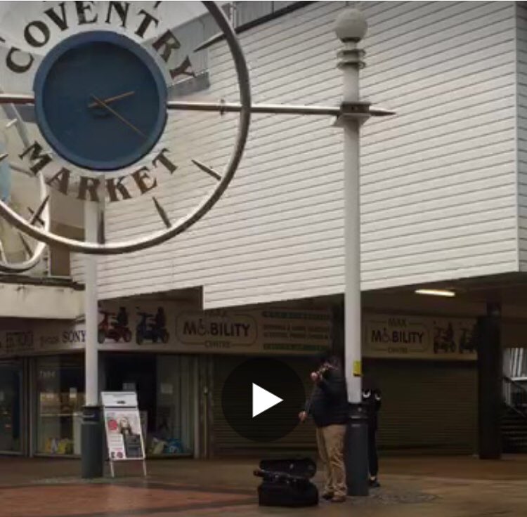 PaulCurtisTours's tweet photo. #ViolinMan is back by @coventrymarket in @CovCityCentre @Coventry2021 #ThisisCoventry video is in link HERE https://t.co/UwlGGwzEZl https://t.co/S2lueX5CpA