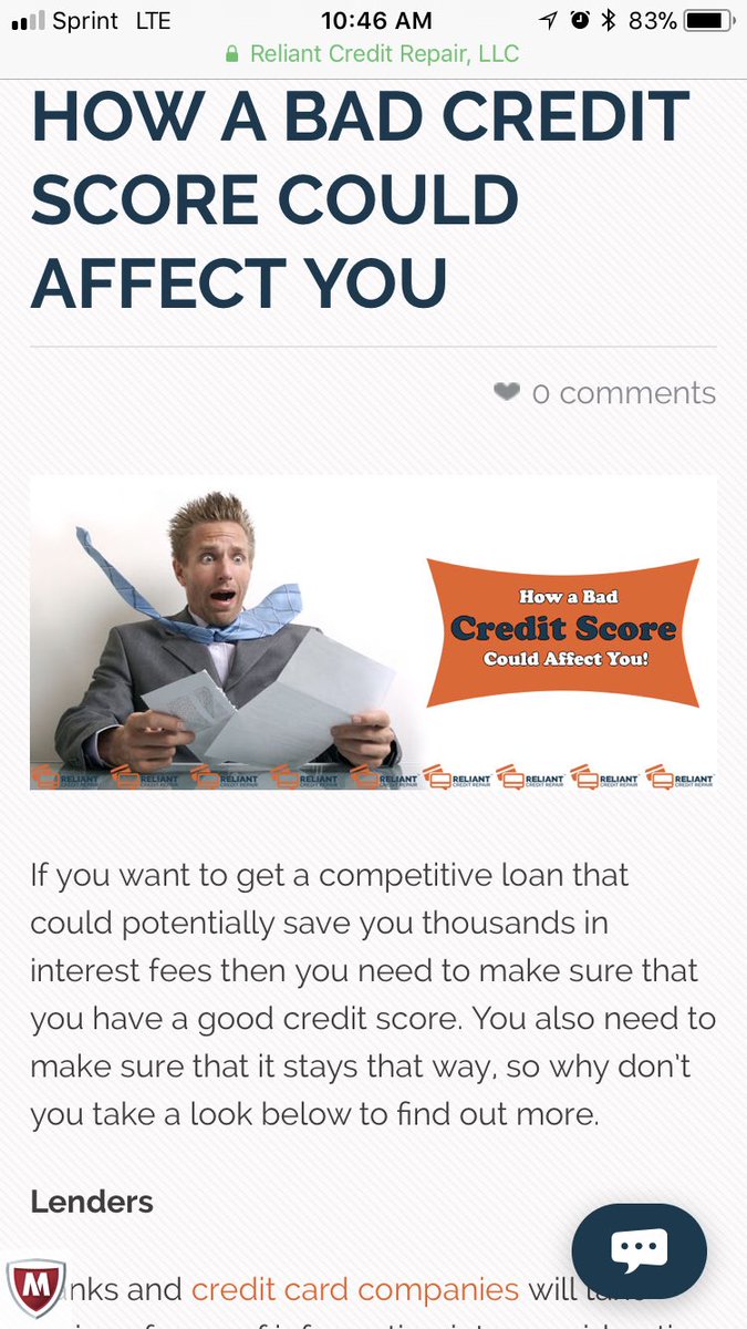 ReliantCredit's tweet photo. Want to know how having a low credit score can affect you? Find out more here https://t.co/3kDowncUN6 #reliantcreditrepair #creditscore https://t.co/01lpLPolso