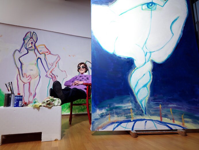 artroadofficial's tweet photo. #MariaLassnig ( 1919 – 2014) was an Austrian artist known for her painted self-portraits and her theory of "body awareness". #Painter https://t.co/aemu9TQ8VD