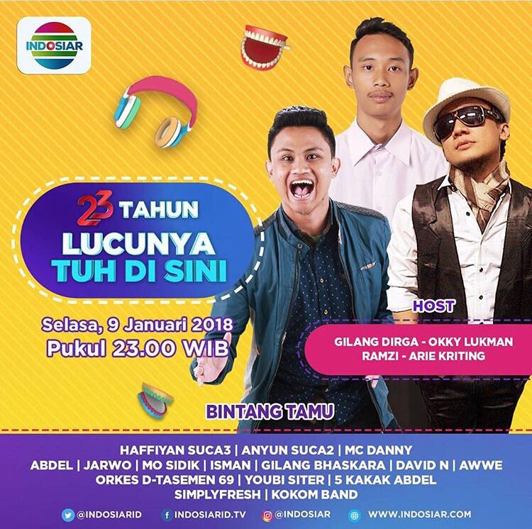 Aa bukannya mau sombong. Tapi coba tonton <a href="/IndosiarID/">Bang Give</a> 2 menit lagi. Ada rombongan sirkus aa disitu loh. Ayok <a href="/pakop69/">Pakop</a> merapits 😍😝