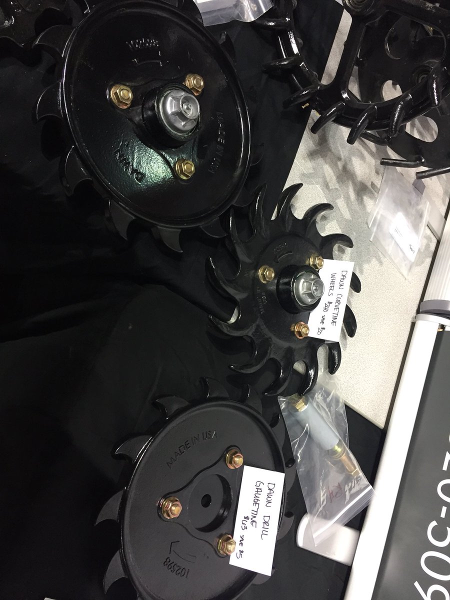 SiekerSales's tweet photo. We gave a smorgasbord or closing wheel options to show at the #TopekaFarmShow https://t.co/yZdottVDrK