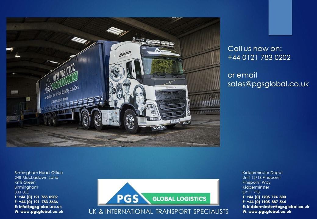 PGS_Global's tweet photo. Based centrally in the #Midlands, located in #Birmingham and #Kidderminster, @PGS_Global caters for all aspects of the #logistics market including #haulage, #freight_forwarding, #ADR (#hazardous), #pallet & #parcel #distribution, #warehousing, and much more... https://t.co/bimkd43TCm