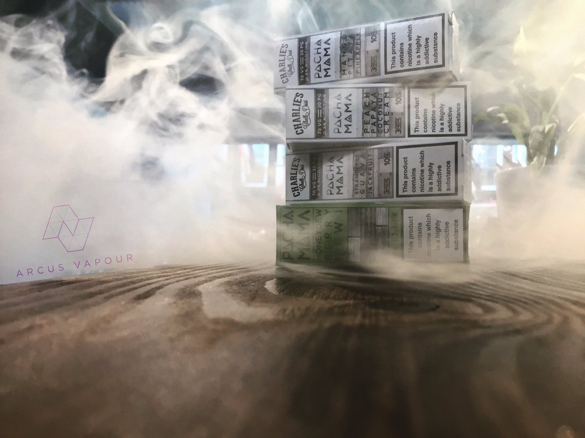 arcusvapour's tweet photo. Pacha Mama is in the house! We are super excited about this line of delicious exotic blends coming to our shelves. From peach,papaya and smooth coconut cream to sugary strawberry, guava and tropical jackfruit. Come in and taste for yourself or order online now!
#pachamama #vapeuk https://t.co/w2MbCm8hhB