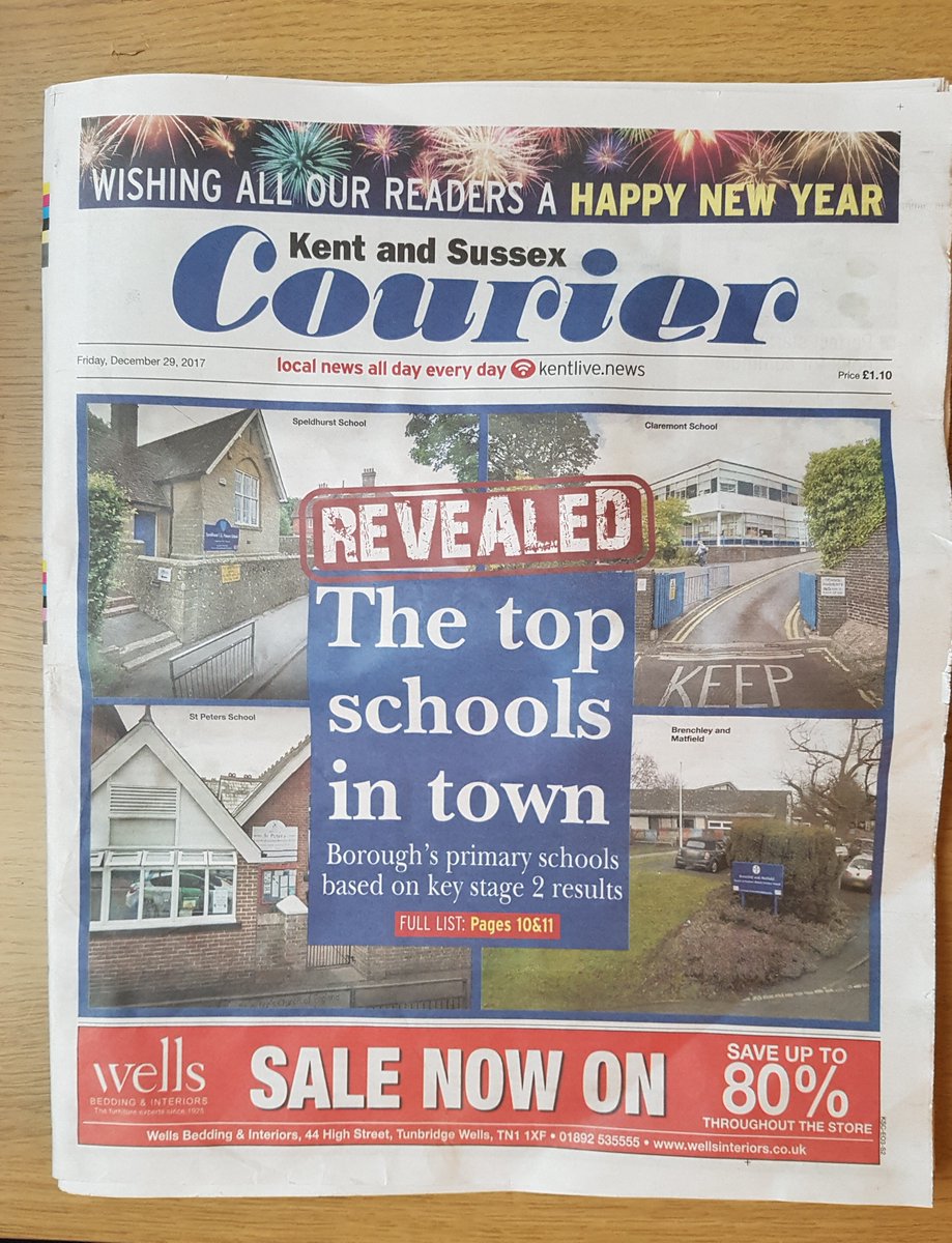 Brenchley and Matfield make the front Cover of the Kent and Sussex Courier  "The Top Schools in Town " <a href="/kentlivenews/">KentLive</a>