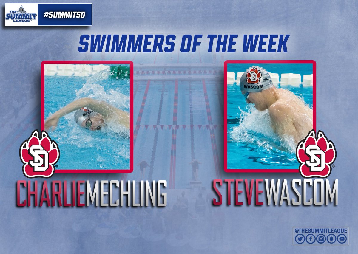.<a href="/SDCoyotesSwim/">South Dakota Swim & Dive</a> takes the first #SummitSD Swimmer of the Week awards for 2018 🏆🏊‍♀️

📖 bit.ly/2CXtuKE