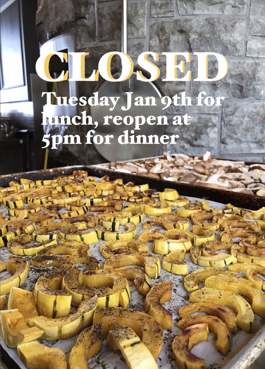 We will be closed today for lunch, but we will reopen for dinner at 5pm!