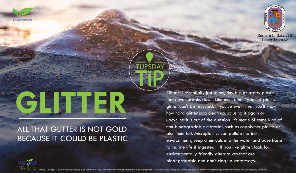 PGC Environment on Twitter: "All that glitters is not gold because it could  be plastic! Glitter can clog up waterways so look for an environmental  alternative! #TuesdayTip #PlasticGold #Glitter… https://t.co/jtTcP8Z1eY"