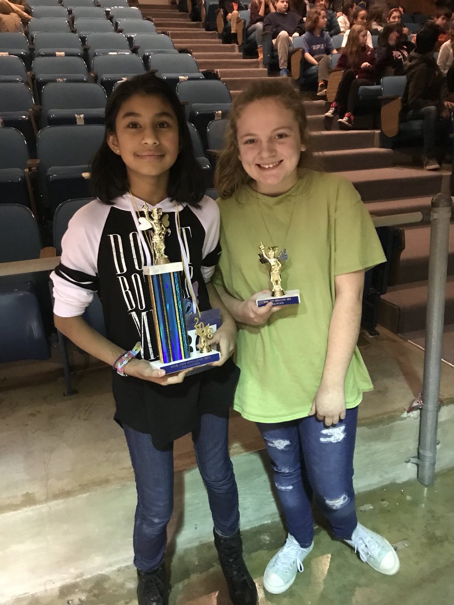 Congratulations to our winner and runner-up in the <a href="/JMS_Eagles/">JeffersonMS</a> spelling bee 🐝!