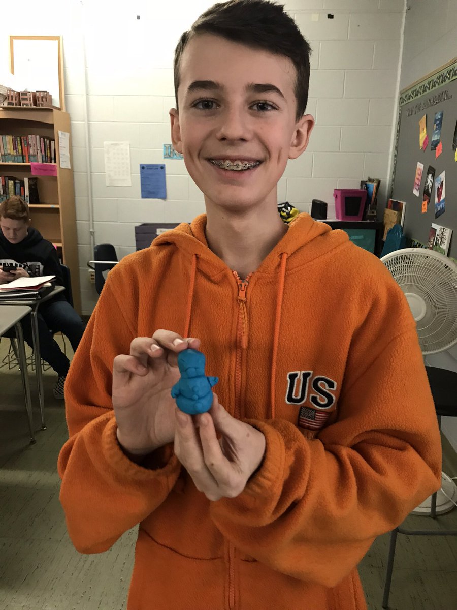 Soperclassroom's tweet photo. #Accel9 students did an awesome job using playdough to demonstrate themes in House in Mango Street.  #nwcs1718 https://t.co/e0G7S8Hifh