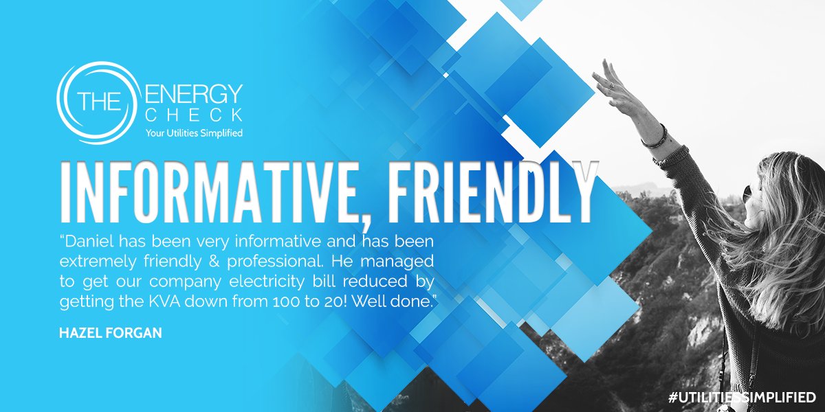 theenergycheck's tweet photo. See what our customers have to say about us: https://t.co/cexe3yylyP #TECtimonials #UtilitiesSimplified https://t.co/C5iiMKh9CT