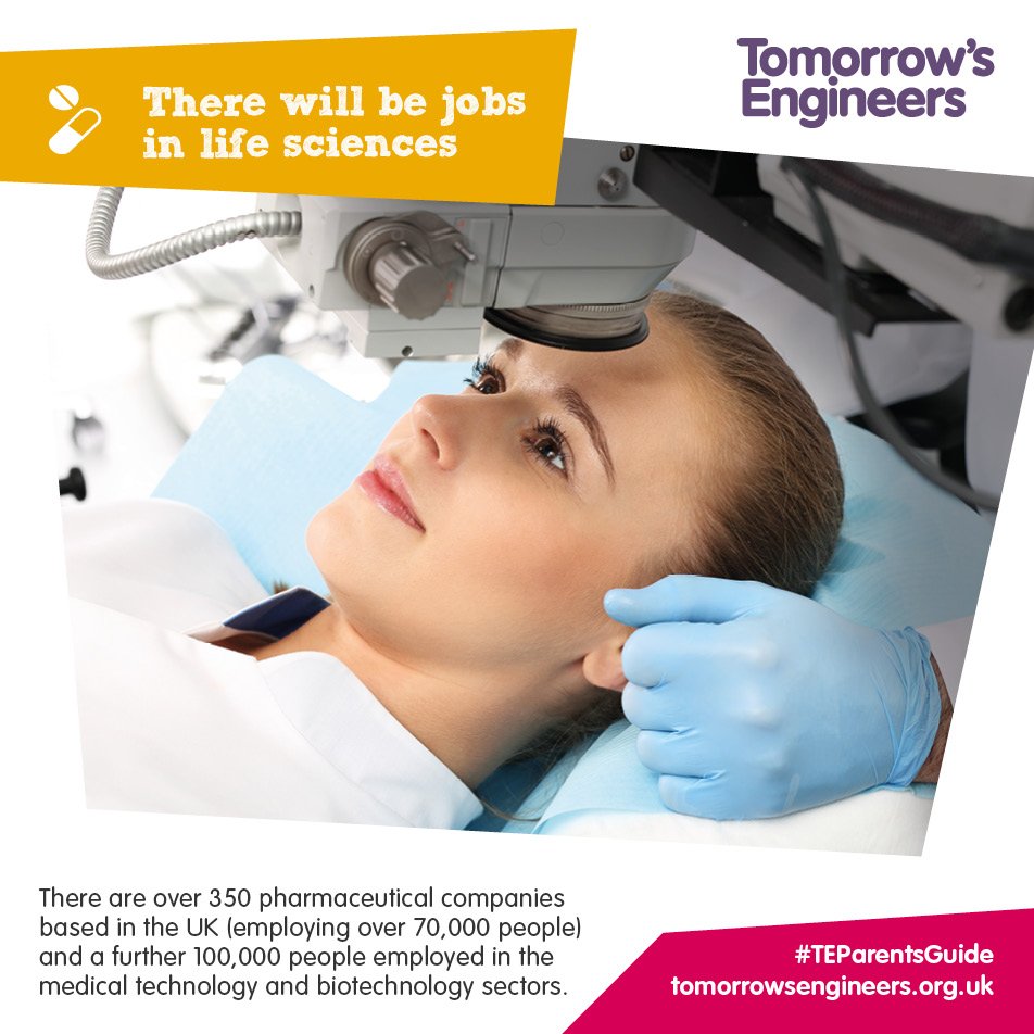 Tomorrows_Eng's tweet photo. There will be #jobs and great #careers in life sciences for #engineers. The #TEParentsGuide has more info https://t.co/2XVK4aOoFn https://t.co/10XLixzNfd