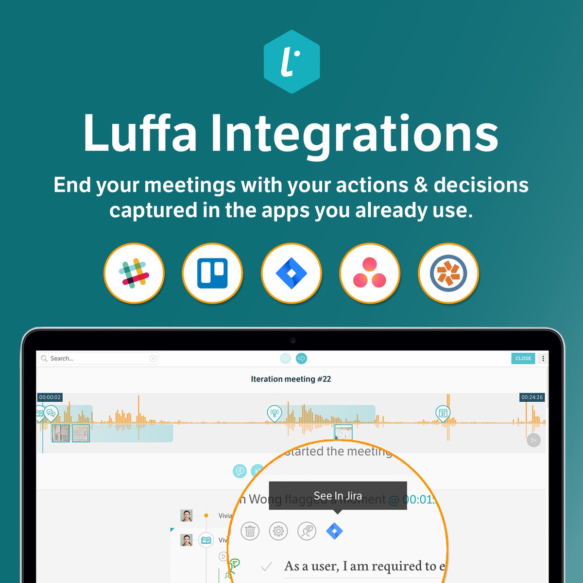 okluffa's tweet photo. Save time during your next meeting with Luffa's integration to project management tools. Learn more here https://t.co/8EWdCFiqTn #Productivity #Collaboration https://t.co/grBHw9ylqA
