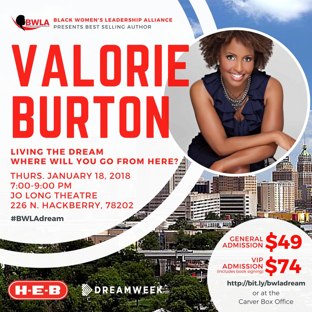 MLKCommissionSA's tweet photo. Get inspired!Best-selling author, @valorieburton visits San Antonio to deliver a riling message. Purchase your tix for Living the Dream today! https://t.co/EdBWWYhtLY https://t.co/WEz7aIyDFn