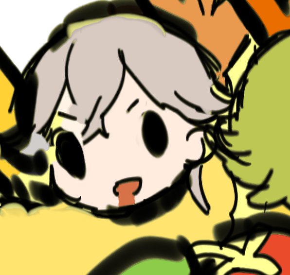 塗りつぶし失敗して吐血した鶴丸くん 