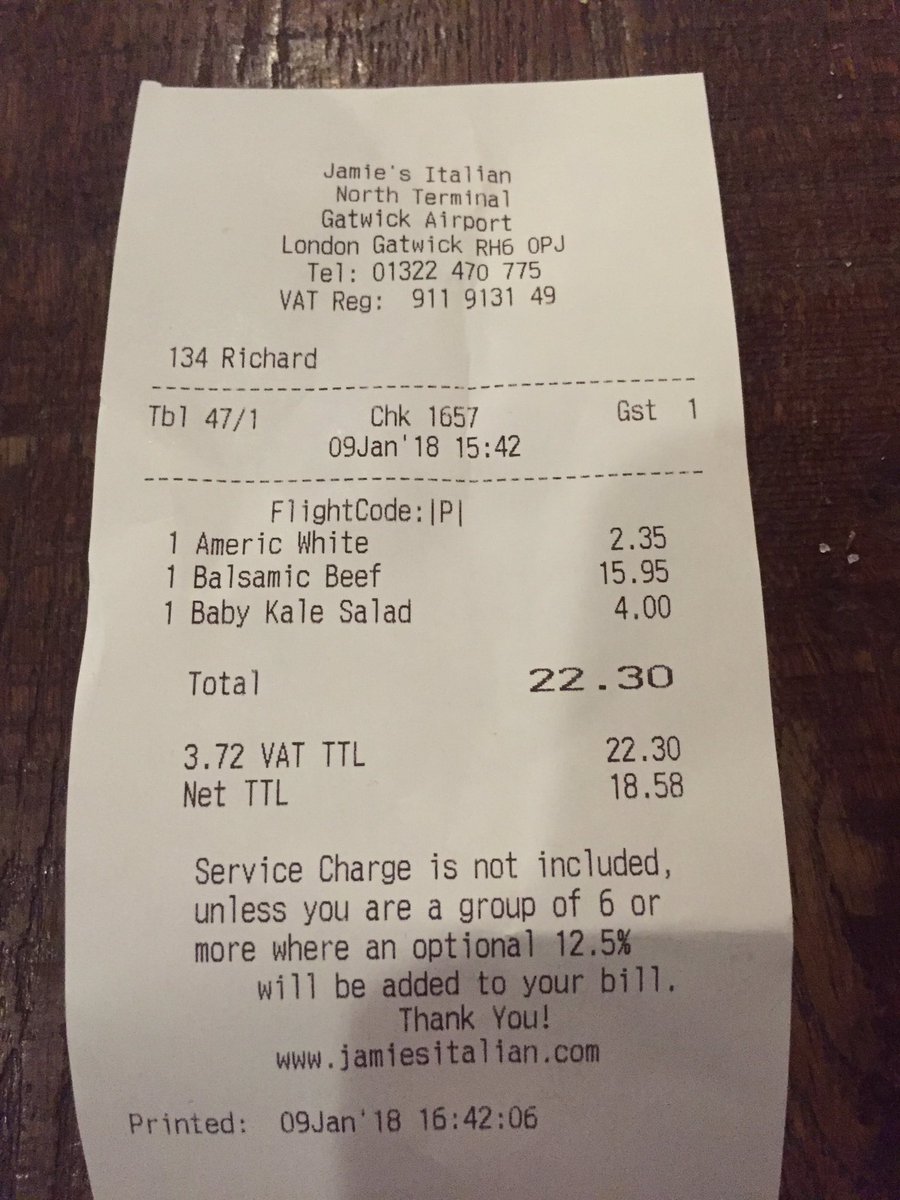 TriSurreyNick's tweet photo. @JamiesItalianUK  @jamieoliver And not even offered anything off the bill for having to send it back once https://t.co/pd0dipgF0p