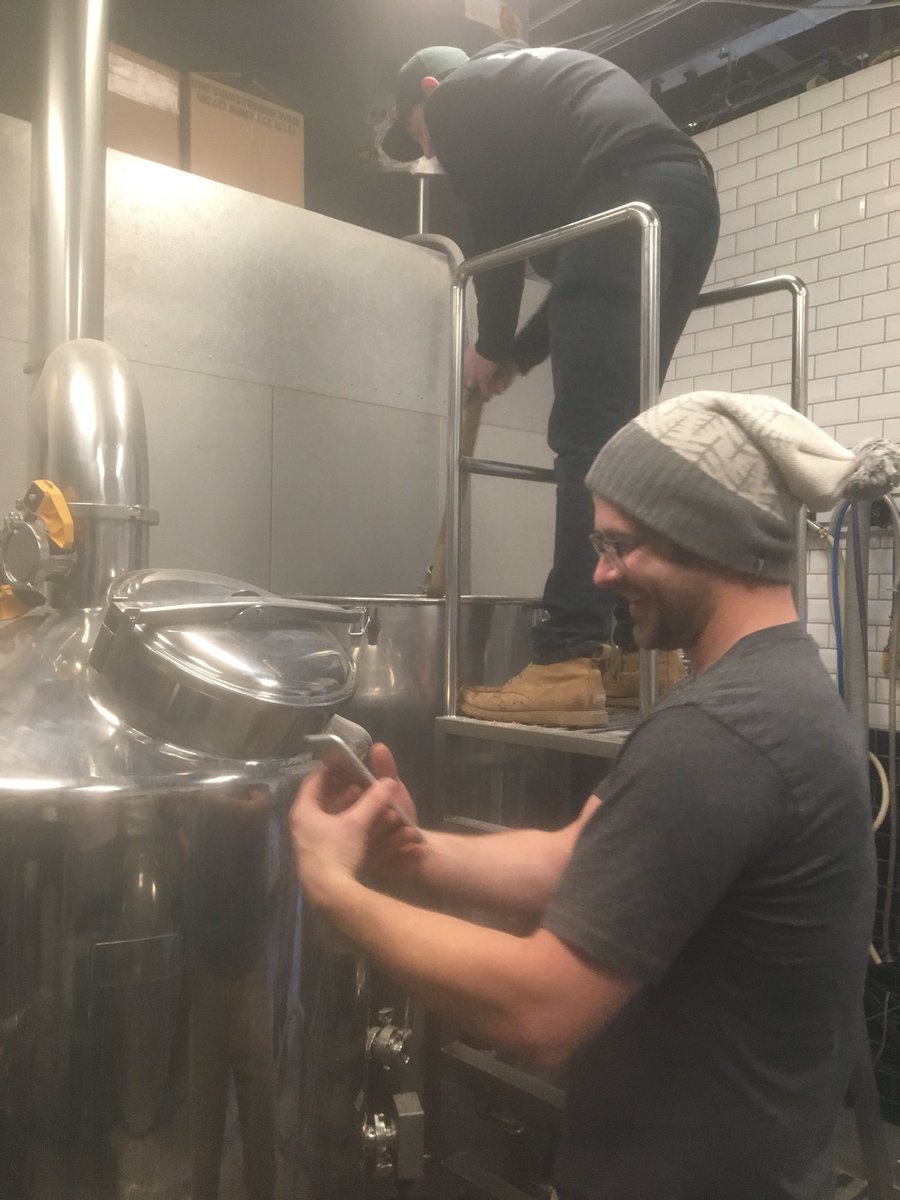 PRBC_Bob's tweet photo. Mashing in a German Chocolate Cake Porter! @PRBrewing is having a blast @ForagerBrewery today! https://t.co/gwPZfPkQJk
