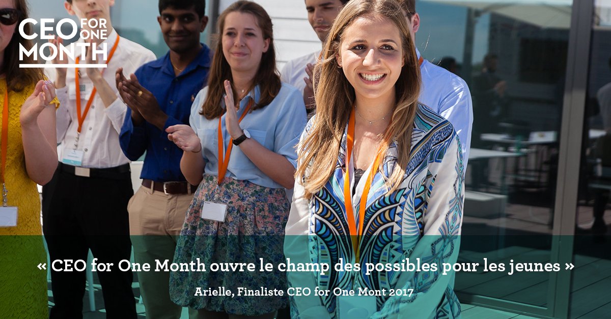 L'extraordinaire aventure CEO for One Month démarre bientôt. De quelle école/université sera issu le lauréat 2018 ? ➡ Plus d'infos :  facebook.com/events/1583788… #CEO1Month