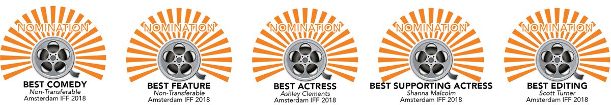 NonTransferFilm's tweet image. CONGRATULATIONS TO #nonTRANSFERABLE Nominees for the 2018 @FilmFestInt Awards! 🎬✈️ @TheAshleyClem @shannamalcolm @ScottTurner
🏆 BEST FEATURE
🏆 BEST COMEDY
🏆 BEST LEADING ACTRESS
🏆 BEST SUPPORTING ACTRESS
🏆 BEST EDITING