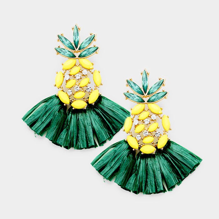 sensibling's tweet photo. 🍍🍍 Stone Pineapple Raffia Tassel Dangle Earrings 🍍🍍
#pineapple #tassel #tasselearrings #raffia #raffiaearrings #dangleearrings #earrings #stone #fruitjewelry #sensibling #jewelrygram #Instajewelry #lovejewelry #jewerlyblogger #jewelrydesigner #jewelry #statementearring https://t.co/fehKGj6TgU