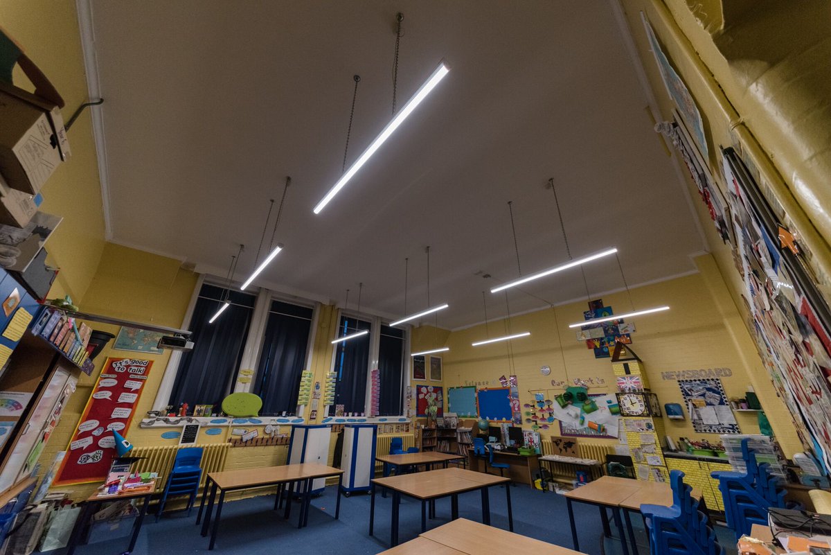 UKFusionElect's tweet photo. Work at Medway School is about 80% complete. We have replaced the existing lighting with energy efficient LED fittings, providing energy savings and a better environment for pupils and staff. We helped the school obtain #Salix funding for the project. #schools #energy #electrics https://t.co/pJigIoyuiP