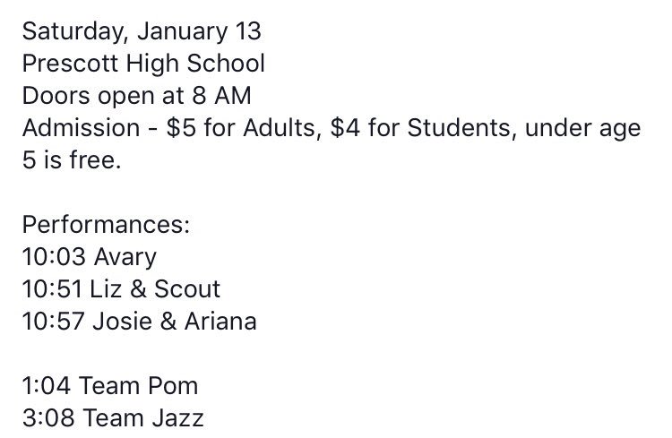 SCC_Dance's tweet photo. Conference competition is approaching! Come support the Panther Dance Team this Saturday in Prescott! https://t.co/dwgvj4b44j