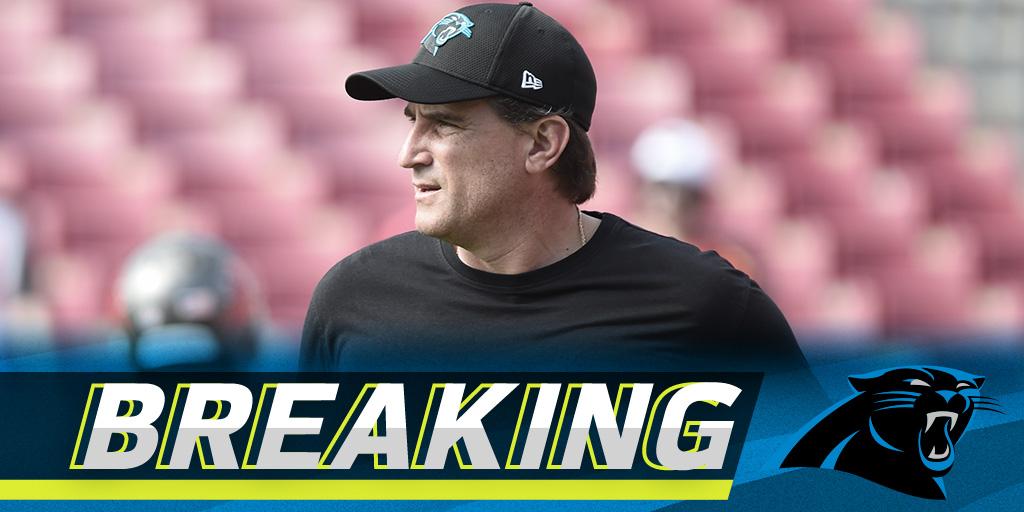 NFL's tweet image. Panthers fire offensive coordinator Mike Shula: on.nfl.com/PgZQG5