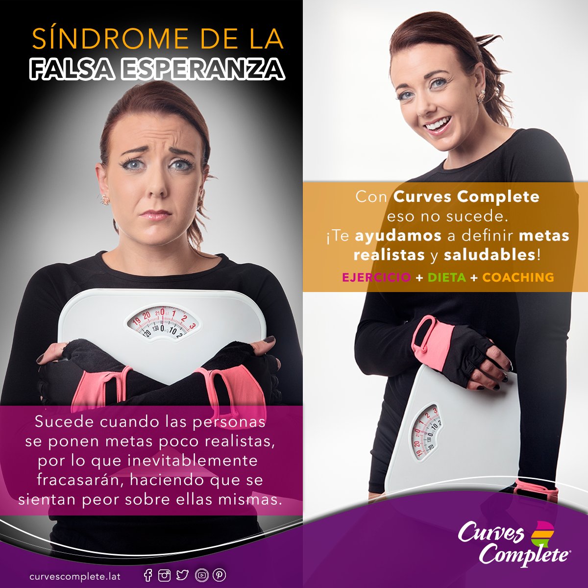 CurvesLA's tweet photo. #DietasMilagro 🤔 ¿Sabías que el Síndrome de la Falsa Esperanza es la razón por la que la mayoría de las dietas fracasan? ¡Con nuestro plan alimenticio #CurvesComplete esto no pasara! 🙋♀
Conoce más en 👉 https://t.co/E2Cm6mxY2o #ejercicio 💪 #dieta 🍎 #coaching 👭 https://t.co/1lJD53rykL