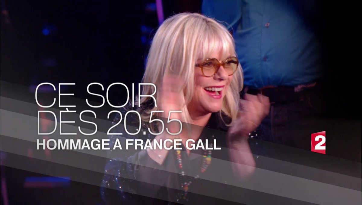 FranceTV's tweet photo. Hommage : nous consacrons cette soirée à #FranceGall. 

(Re)découvrez la fiction-divertissement « Tous... pour la musique » qu'elle avait elle-même animée en compagnie de nombreux artistes. https://t.co/KvhtIOtIoQ