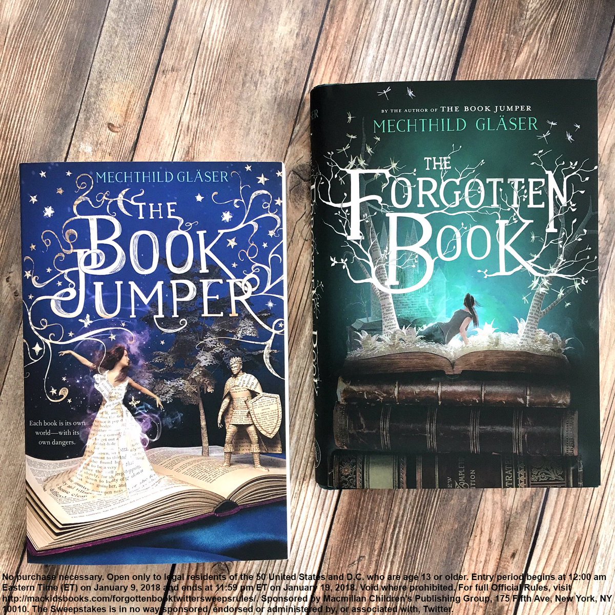 FierceReads's tweet photo. Love books about books? SO DO WE. 😍 📚 Follow+RT to enter to win a paperback of THE BOOK JUMPER + a hardcover of THE FORGOTTEN BOOK by Mechthild Gläser. (US only, ends 1/16) #sweepstakes #ForgottenBook https://t.co/ztf6VmLSvH
