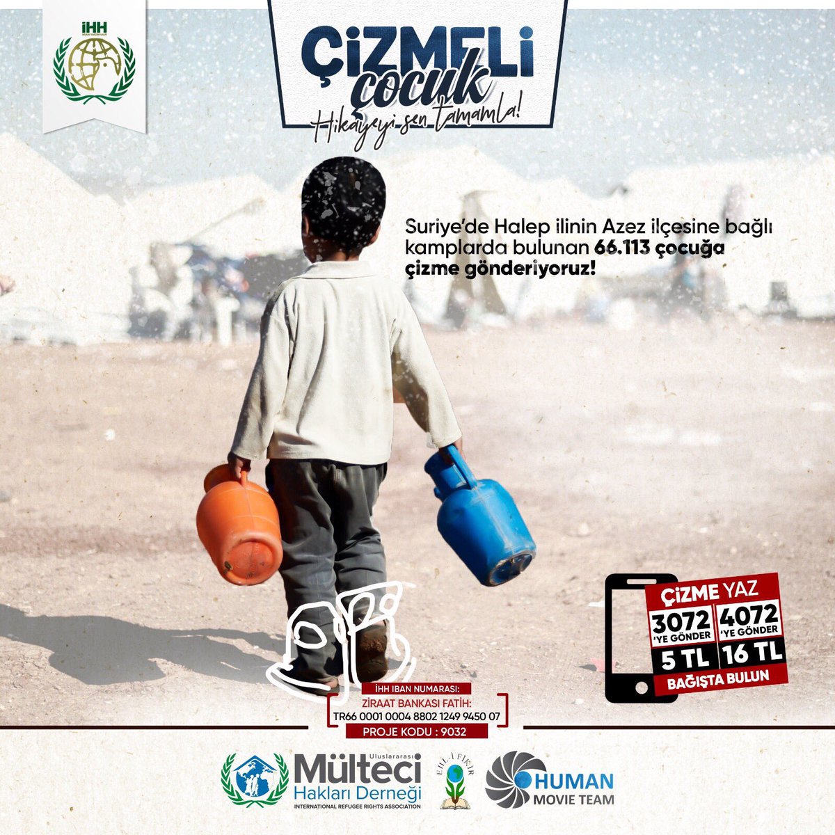 “Kim bir mü’min kardeşinin dünyaya ait bir sıkıntısını giderirse, Cenab-ı Allah da onun ahirette bir sıkıntısını giderir.” Hadis-i Şerif

#ÇizmeliÇocuk