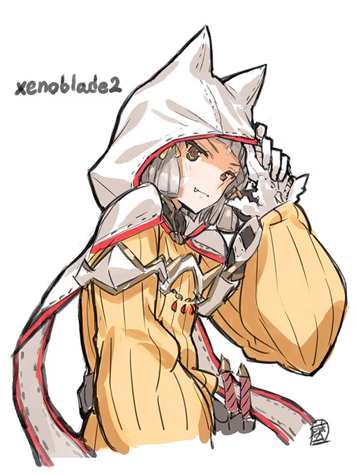 息抜きに落書きしました。元気で明るい黄色い娘です。 