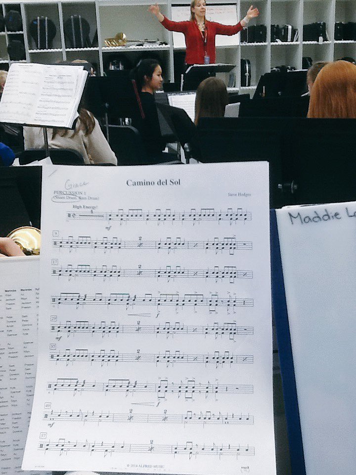 KMMSBands's tweet photo. Just got amazing new music!!!!🎶🎉  #kmband18gr8 #CaminoDeSol #SteveHodges #musicedchat #wearekomets #loveSightReading https://t.co/EEWe84d6Vg